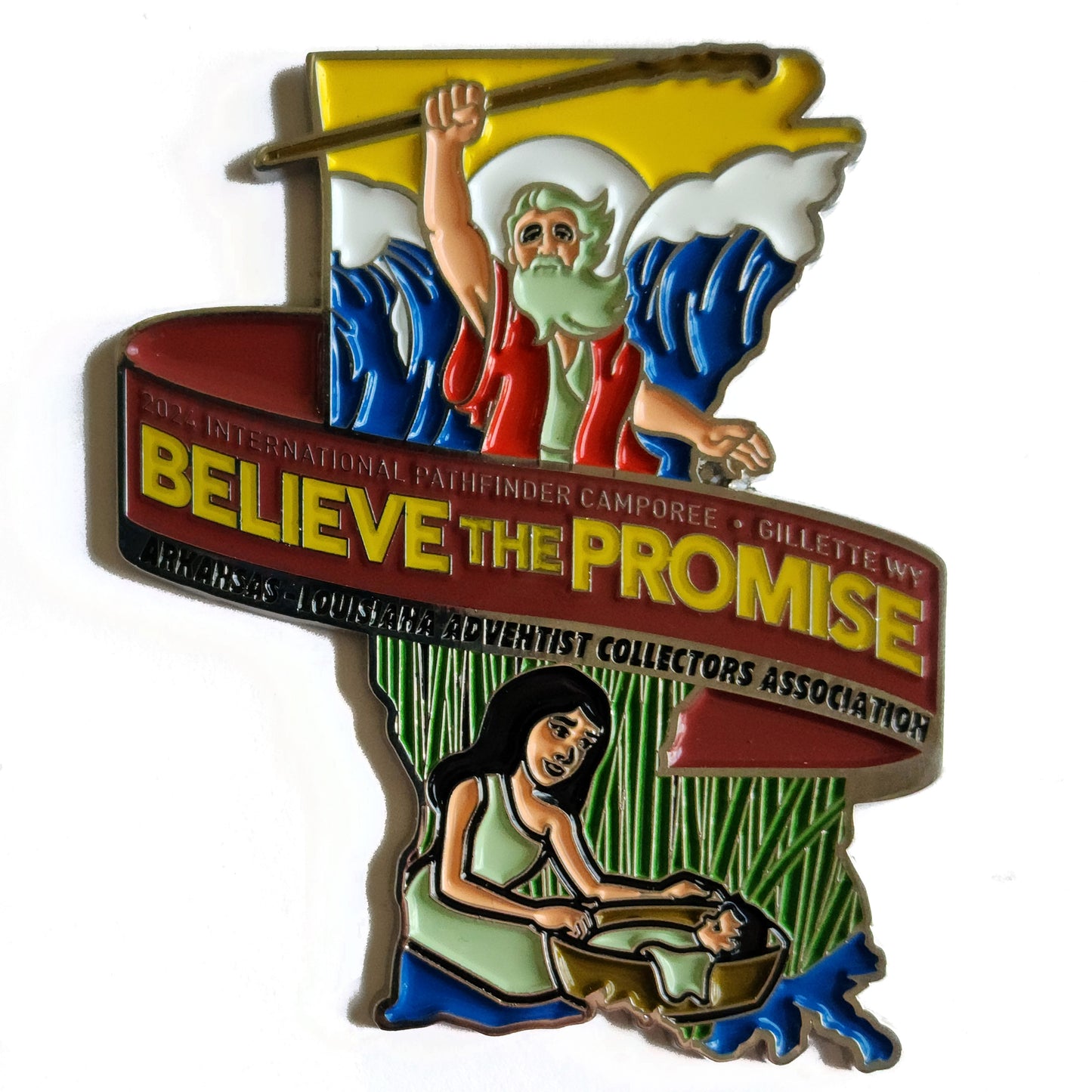 2024 Believe the Promise - Arkansas Louisiana Adventist Collector's Association Burgundy pin