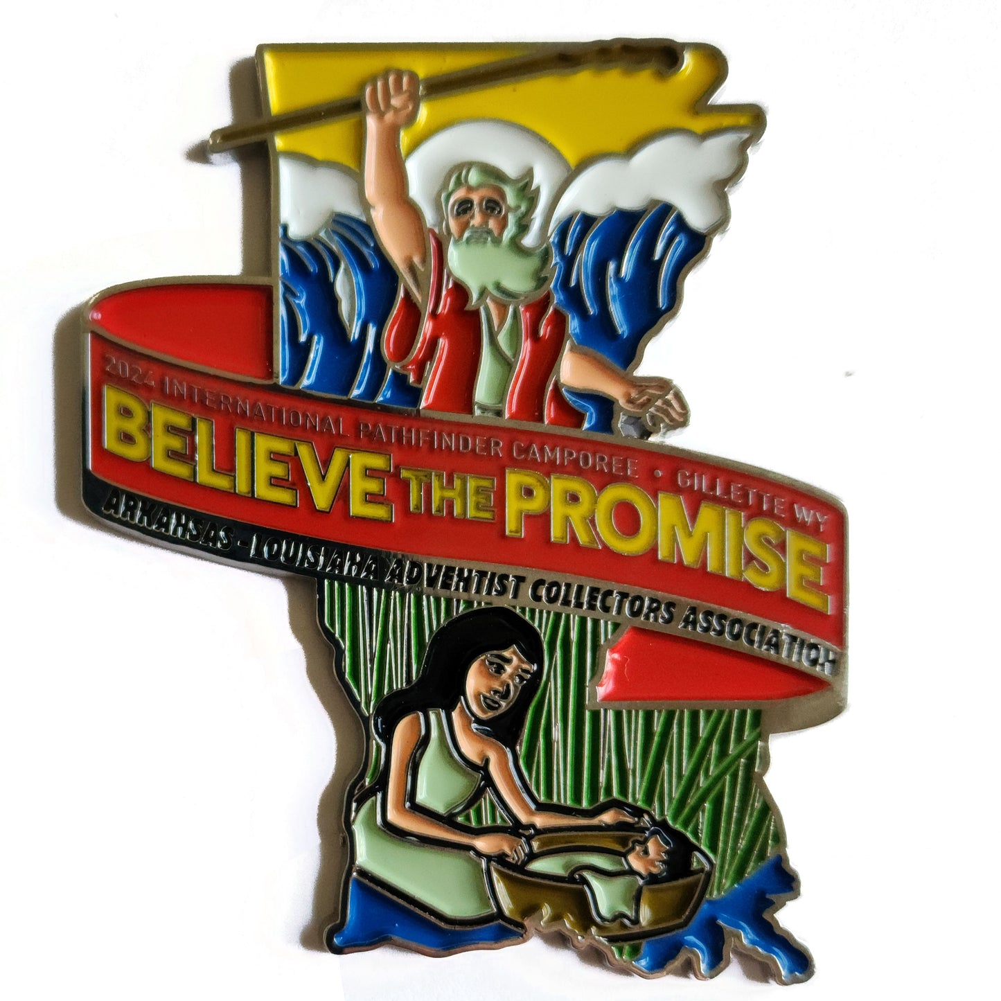 2024 Believe the Promise - Arkansas Louisiana Adventist Collector's Association Red pin