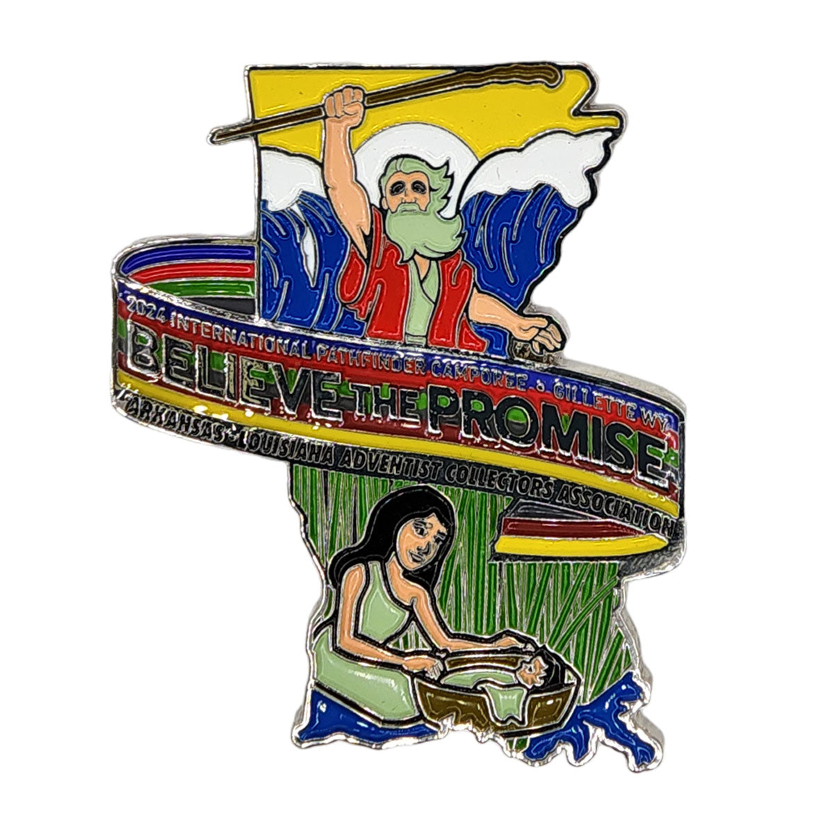 2024 Believe the Promise - Arkansas Louisiana Adventist Collector's Association Multicolor pin