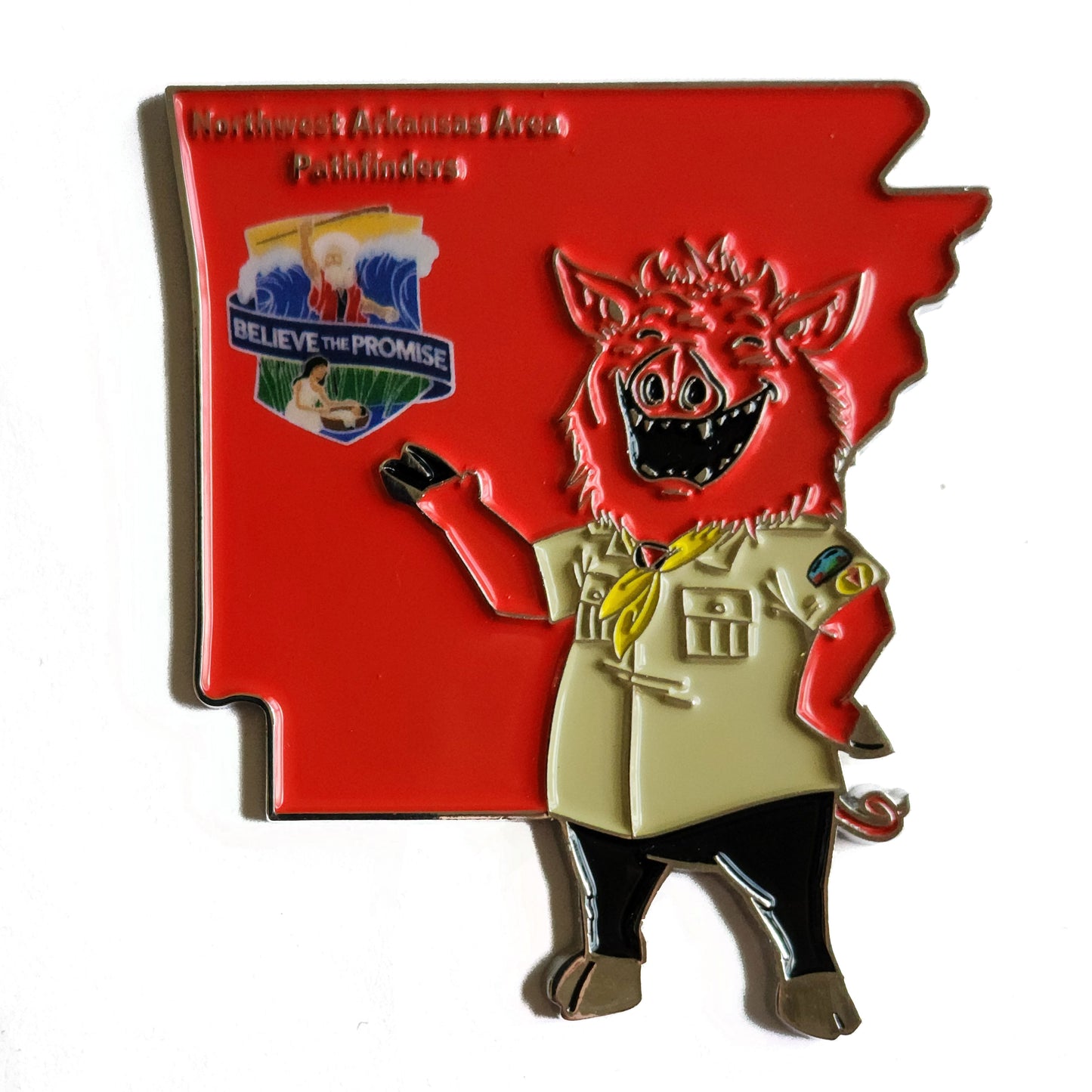 Northwest Arkansas Area 2024 Believe the Promise pin - Red